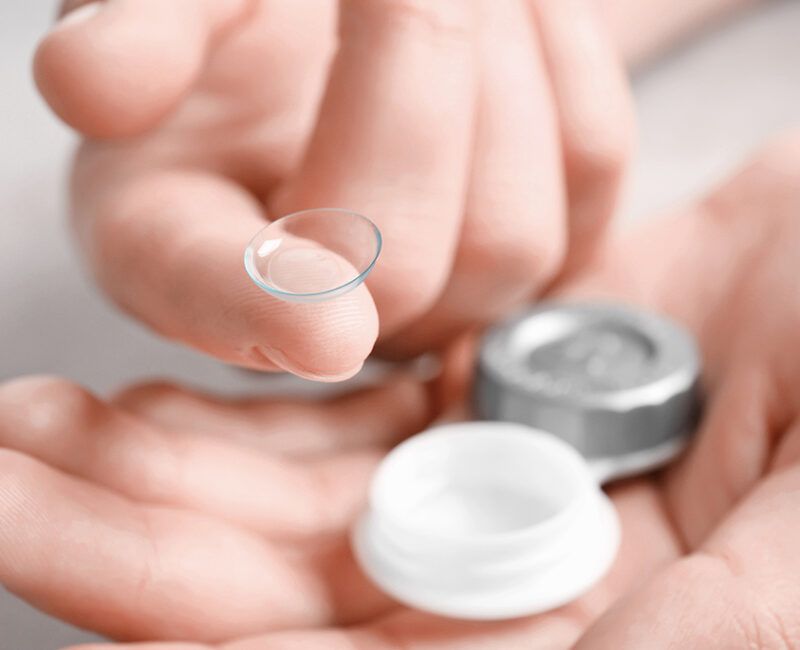 Contact lens fitting at Shine Eye Clinic